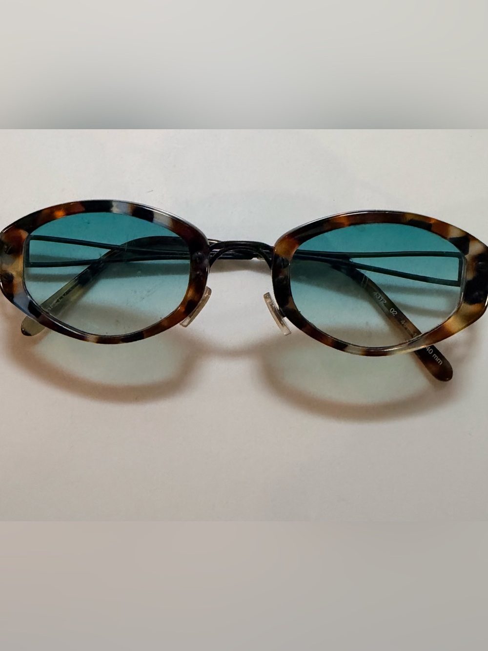 Karl Lagerfeld Tortoiseshell Frame Teal Gradient Lens Sunglasses